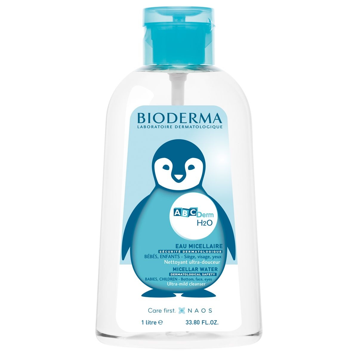 ABCDerm H2O agua micelar para bebé, 1L (Bioderma)
