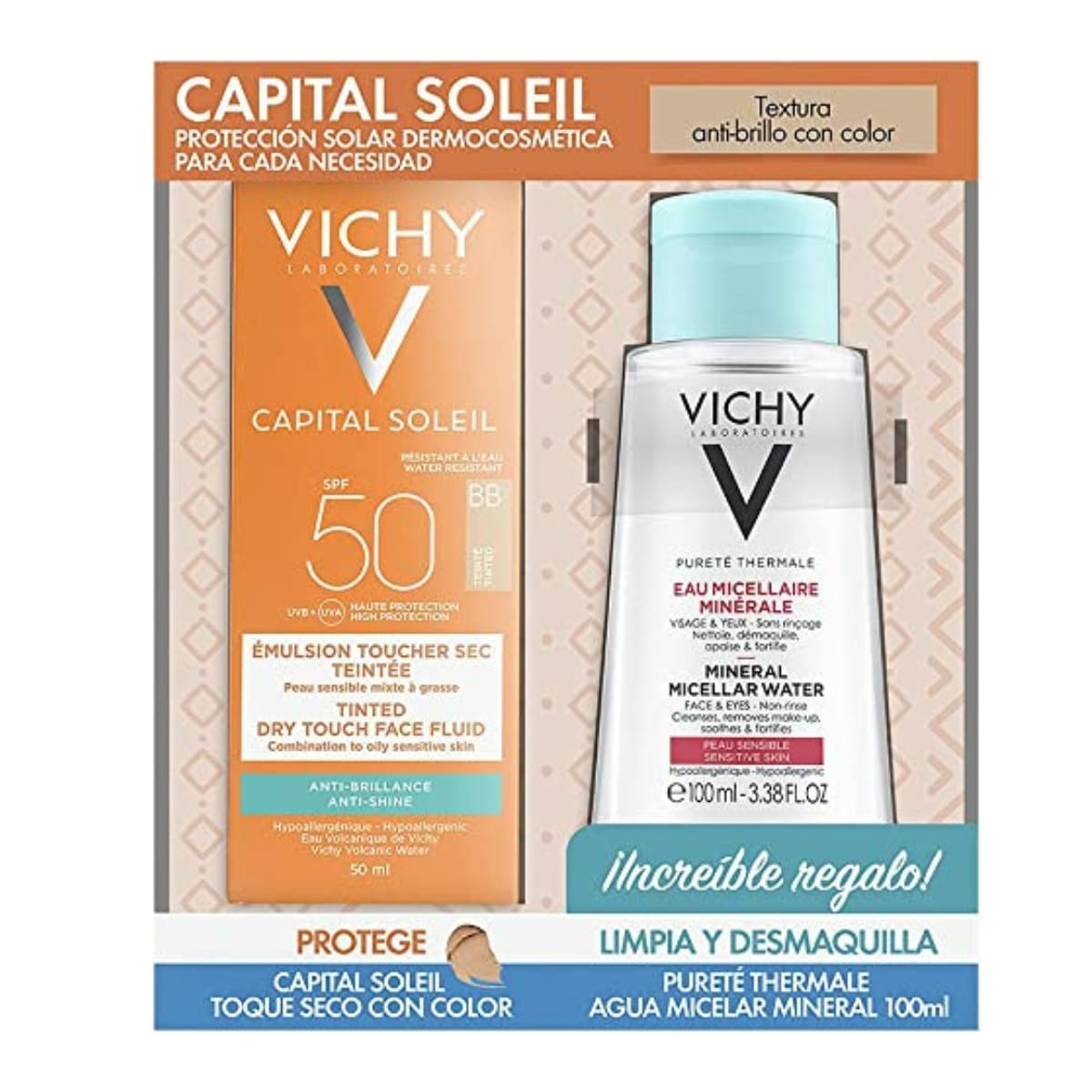 Kit Capital Solei t/seco Color+miscelar (Vichy)